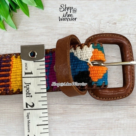 Guatemalan genuine leather hand made embroidered unisex belt *shop@iamwarrior main image 5